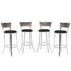 Banqueta Alta Bistrô Em Alumínio, Fibra E Tecido Impermeável