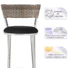 Banqueta Alta Bistrô Em Alumínio, Fibra E Tecido Impermeável