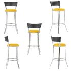 Banqueta Alta Bistrô Em Alumínio, Fibra E Tecido Impermeável