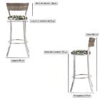 Banqueta Alta Bistrô Em Alumínio, Fibra E Tecido Impermeável