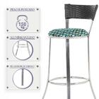 Banqueta Alta Bistrô Em Alumínio, Fibra E Tecido Impermeável