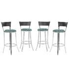 Banqueta Alta Bistrô Em Alumínio, Fibra E Tecido Impermeável