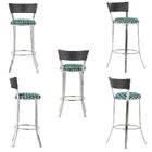 Banqueta Alta Bistrô Em Alumínio, Fibra E Tecido Impermeável