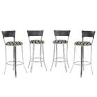 Banqueta Alta Bistrô Em Alumínio, Fibra E Tecido Impermeável