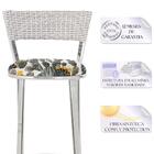 Banqueta Alta Bistrô Em Alumínio, Fibra E Tecido Impermeável