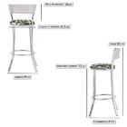 Banqueta Alta Bistrô Em Alumínio, Fibra E Tecido Impermeável