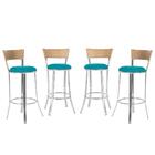 Banqueta Alta Bistrô Em Alumínio, Fibra E Tecido Impermeável