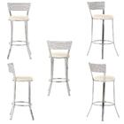 Banqueta Alta Bistrô Em Alumínio, Fibra E Tecido Impermeável