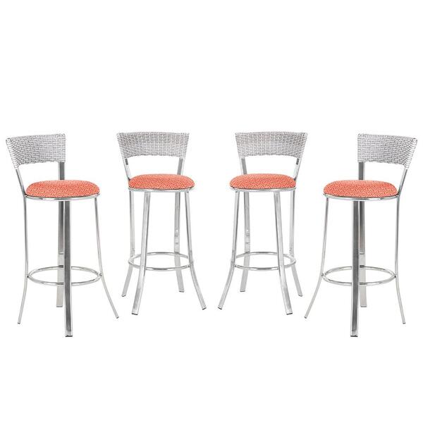 Banqueta Alta Bistrô Em Alumínio, Fibra E Tecido Impermeável