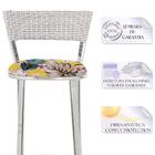 Banqueta Alta Bistrô Em Alumínio, Fibra E Tecido Impermeável