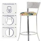 Banqueta Alta Bistrô Em Alumínio, Fibra E Tecido Impermeável