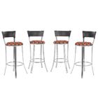 Banqueta Alta Bistrô Em Alumínio, Fibra E Tecido Impermeável