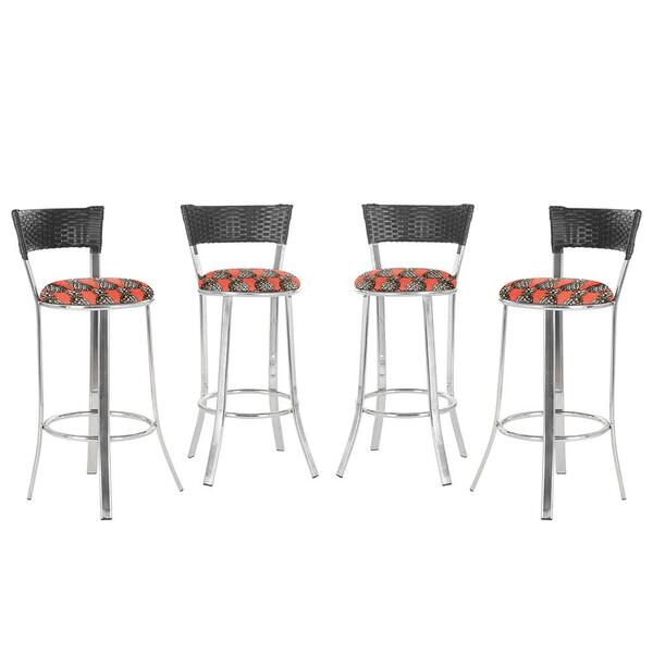 Banqueta Alta Bistrô Em Alumínio, Fibra E Tecido Impermeável