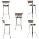 Banqueta Alta Bistrô Em Alumínio, Fibra E Tecido Impermeável