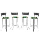 Banqueta Alta Bistrô Em Alumínio, Fibra E Tecido Impermeável