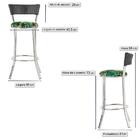 Banqueta Alta Bistrô Em Alumínio, Fibra E Tecido Impermeável