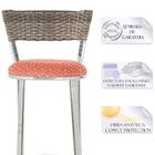 Banqueta Alta Bistrô Em Alumínio, Fibra E Tecido Impermeável