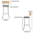 Banqueta Alta Bistrô Em Alumínio, Fibra E Tecido Impermeável