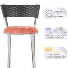 Banqueta Alta Bistrô Em Alumínio, Fibra E Tecido Impermeável