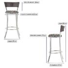 Banqueta Alta Bistrô Em Alumínio, Fibra E Tecido Impermeável