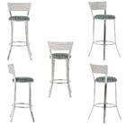 Banqueta Alta Bistrô Em Alumínio, Fibra E Tecido Impermeável