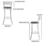 Banqueta Alta Bistrô Em Alumínio, Fibra E Tecido Impermeável