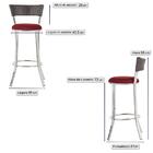 Banqueta Alta Bistrô Em Alumínio, Fibra E Tecido Impermeável