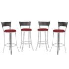 Banqueta Alta Bistrô Em Alumínio, Fibra E Tecido Impermeável