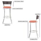 Banqueta Alta Bistrô Em Alumínio, Fibra E Tecido Impermeável