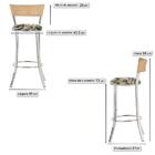 Banqueta Alta Bistrô Em Alumínio, Fibra E Tecido Impermeável