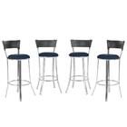 Banqueta Alta Bistrô Em Alumínio, Fibra E Tecido Impermeável