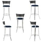 Banqueta Alta Bistrô Em Alumínio, Fibra E Tecido Impermeável