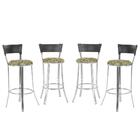 Banqueta Alta Bistrô Em Alumínio, Fibra E Tecido Impermeável