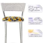 Banqueta Alta Bistrô Em Alumínio, Fibra E Tecido Impermeável