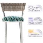 Banqueta Alta Bistrô Em Alumínio, Fibra E Tecido Impermeável