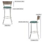 Banqueta Alta Bistrô Em Alumínio, Fibra E Tecido Impermeável