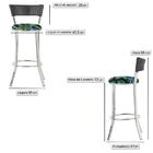 Banqueta Alta Bistrô Em Alumínio, Fibra E Tecido Impermeável