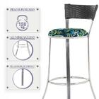 Banqueta Alta Bistrô Em Alumínio, Fibra E Tecido Impermeável