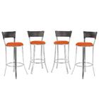 Banqueta Alta Bistrô Em Alumínio, Fibra E Tecido Impermeável