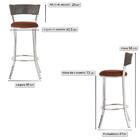 Banqueta Alta Bistrô Em Alumínio, Fibra E Tecido Impermeável