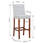 Banqueta Alta Bistrô Estofada Londres Linho Bege