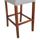 Banqueta Alta Bistrô Estofada Londres Linho Bege