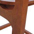 Banqueta Alta Bistrô Gus Com Braços Madeira Maciça Encosto Te