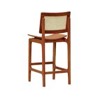 Banqueta Alta Bistrô Gus Madeira Maciça Encosto Telinha Assen