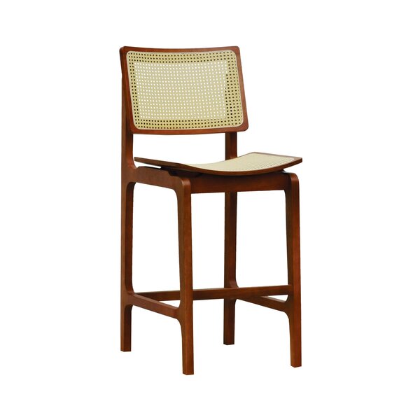 Banqueta Alta Bistrô Gus Madeira Maciça Encosto Telinha Assen