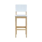 Banqueta Alta Bistrô Linhas Estrutura Madeira Maciça Assento