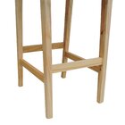 Banqueta Alta Bistrô Linhas Estrutura Madeira Maciça Assento