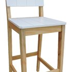 Banqueta Alta Bistrô Linhas Estrutura Madeira Maciça Assento