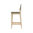 Banqueta Alta Bistrô Linhas Estrutura Madeira Maciça Assento