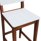 Banqueta Alta Bistrô Linhas Estrutura Madeira Maciça Assento